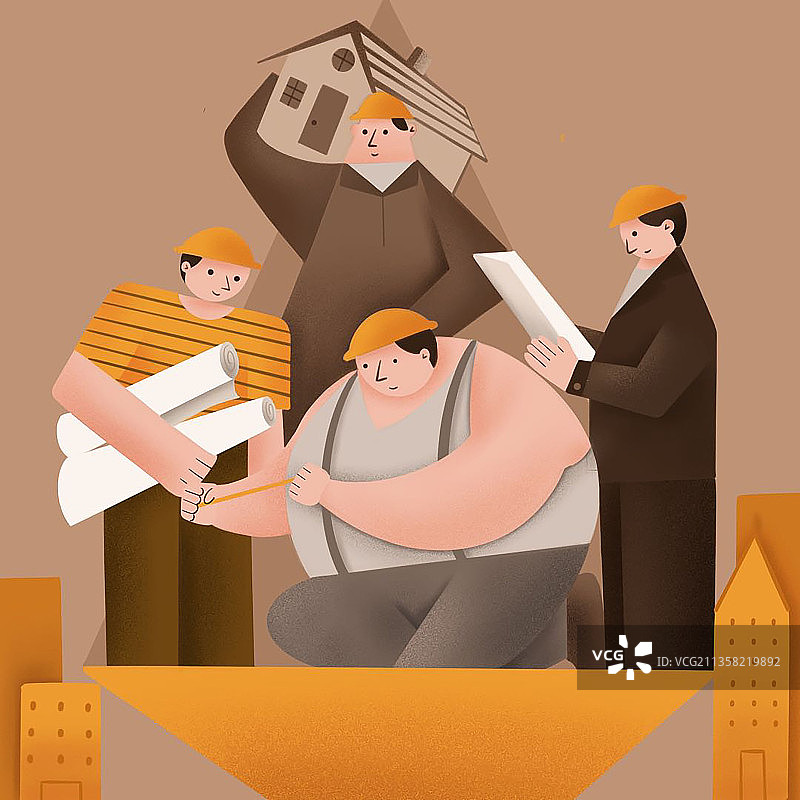 几何人物图片素材