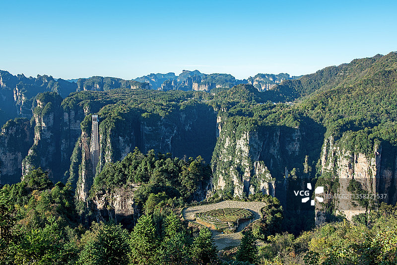 武陵源空中田园景观图片素材