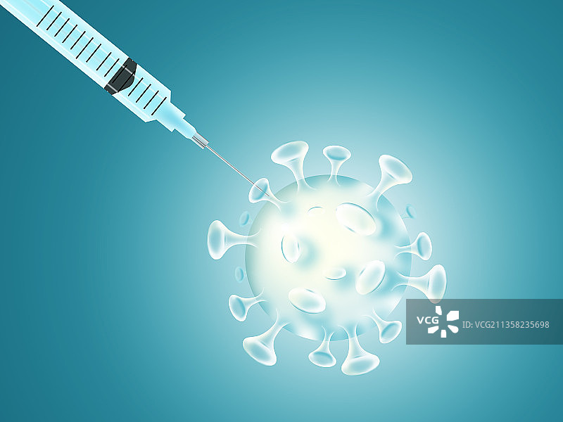 病毒疫苗及注射器图片素材