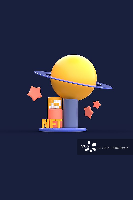 元宇宙NFT卡通概念插图图片素材