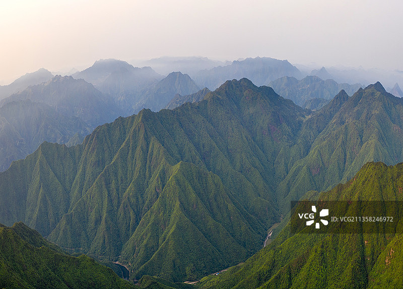 百山祖国家公园浙江省丽水市景宁畲族自治县英川镇风光图片素材