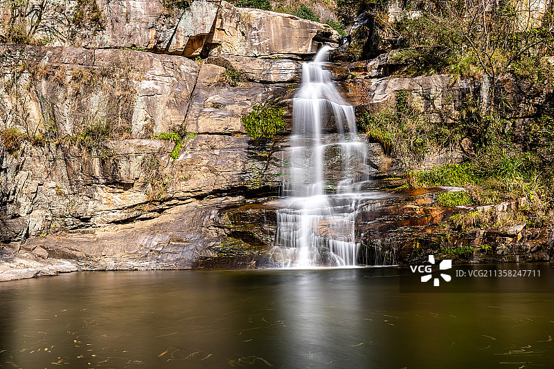 大别山瀑布图片素材