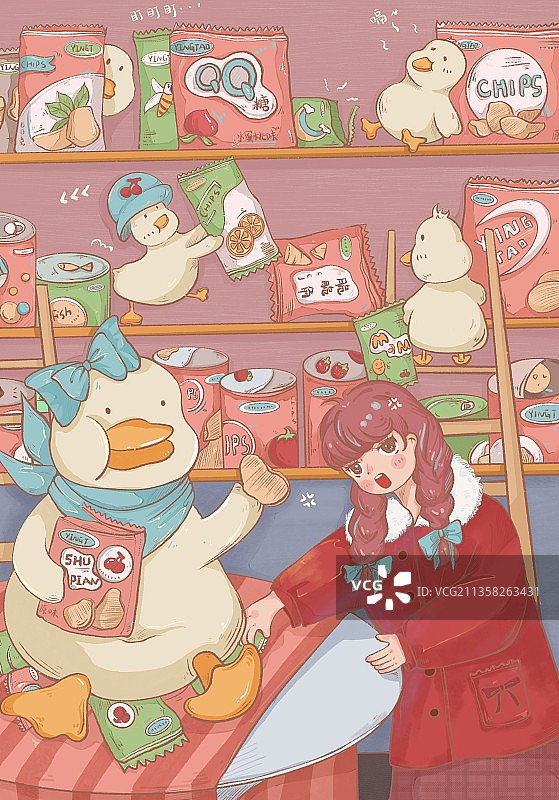 零食插画图片素材