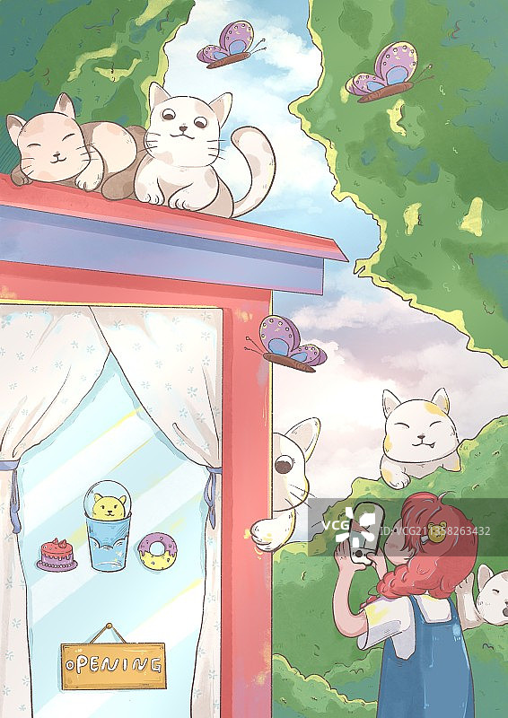 风景插画图片素材