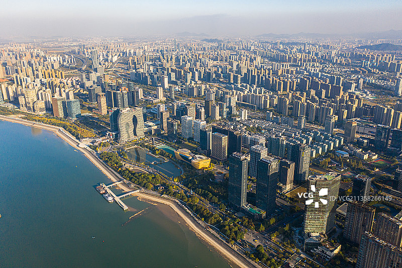 杭州市滨江高新区核心航拍图片素材