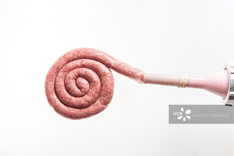 白背景灌香肠图片素材