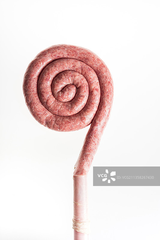 白背景灌香肠图片素材
