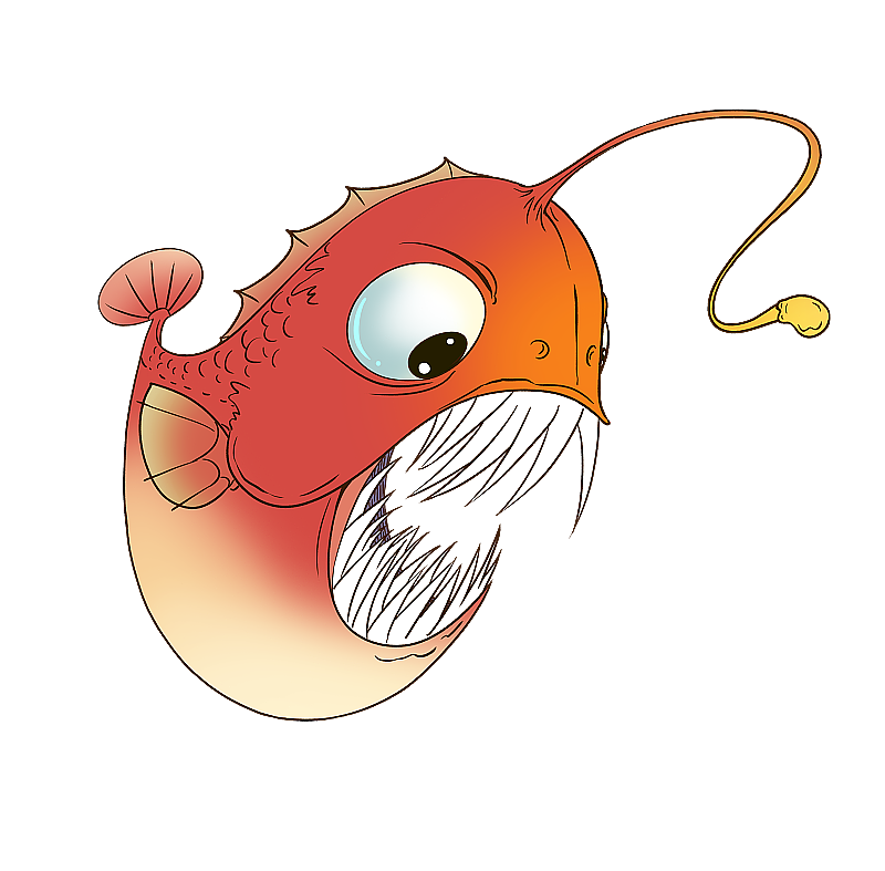 诱饵鱼漫画图片素材