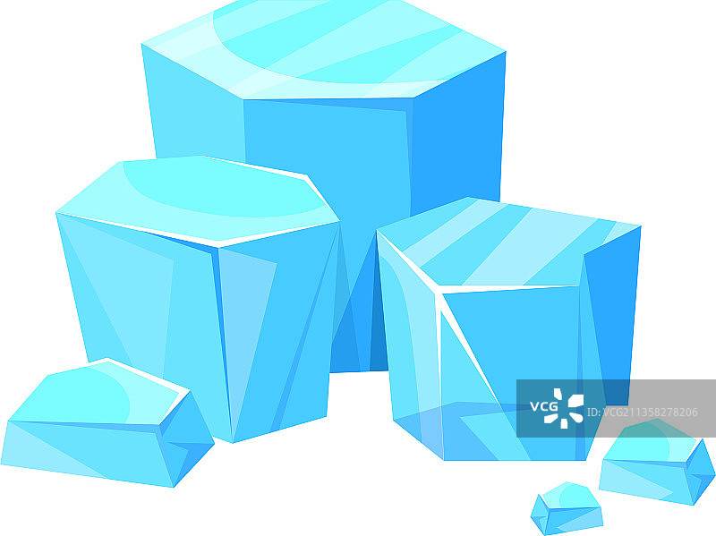 卡通冰山冰块冰川图片素材