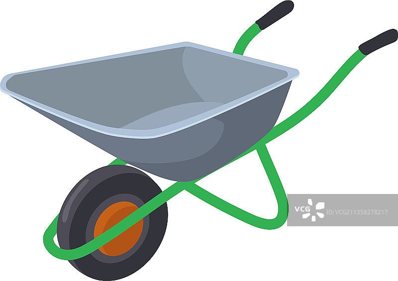 建筑手推车卡通花园图片素材