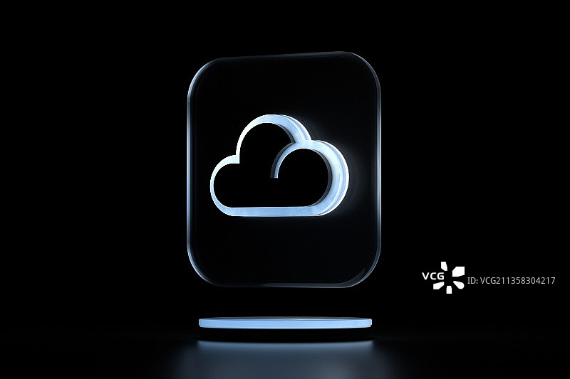 3d渲染发光的云图形图片素材