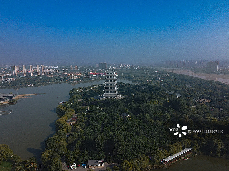 西安 灞桥区 广运大桥 西安世博园 国际会展中心 香湖湾图片素材