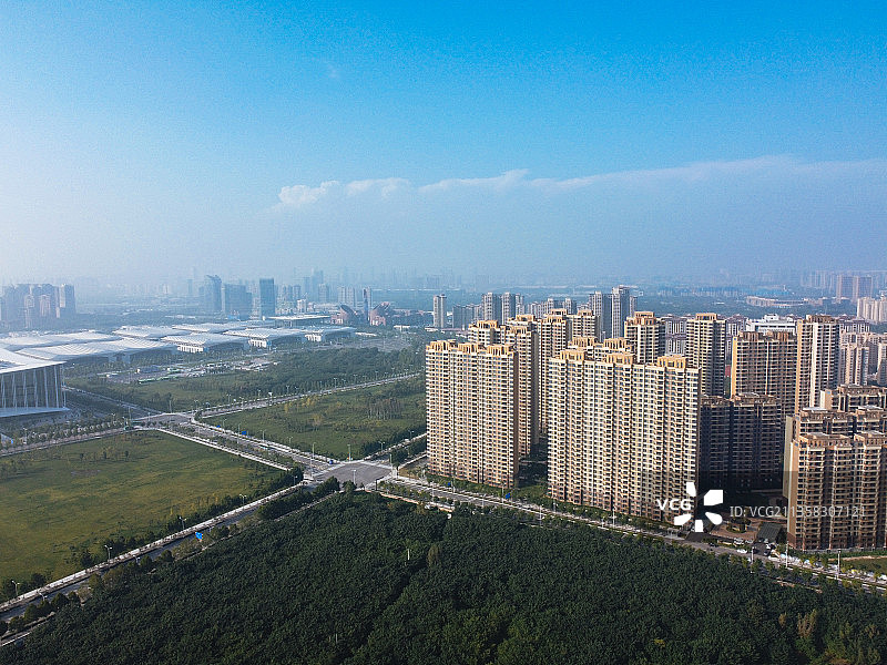 西安 灞桥区 广运大桥 西安世博园 国际会展中心 香湖湾图片素材