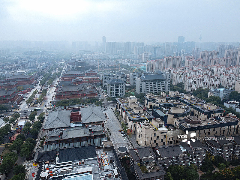 西安 雁塔区 大雁塔 大唐不夜城 大唐芙蓉园 西安大悦城图片素材