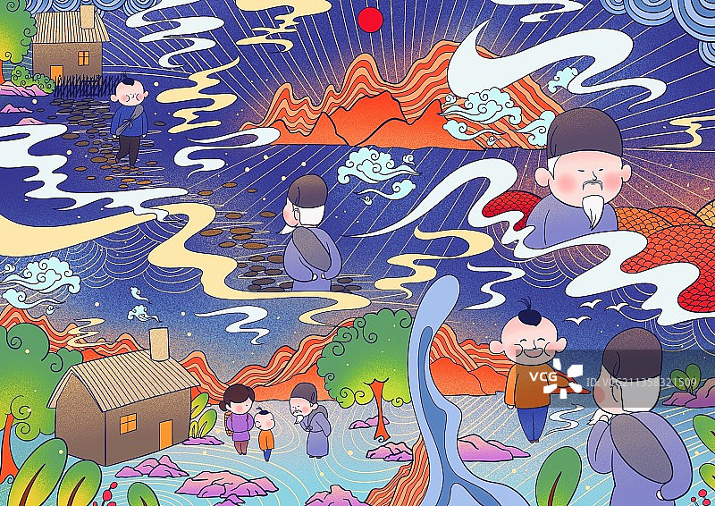 《回乡偶书》图片素材