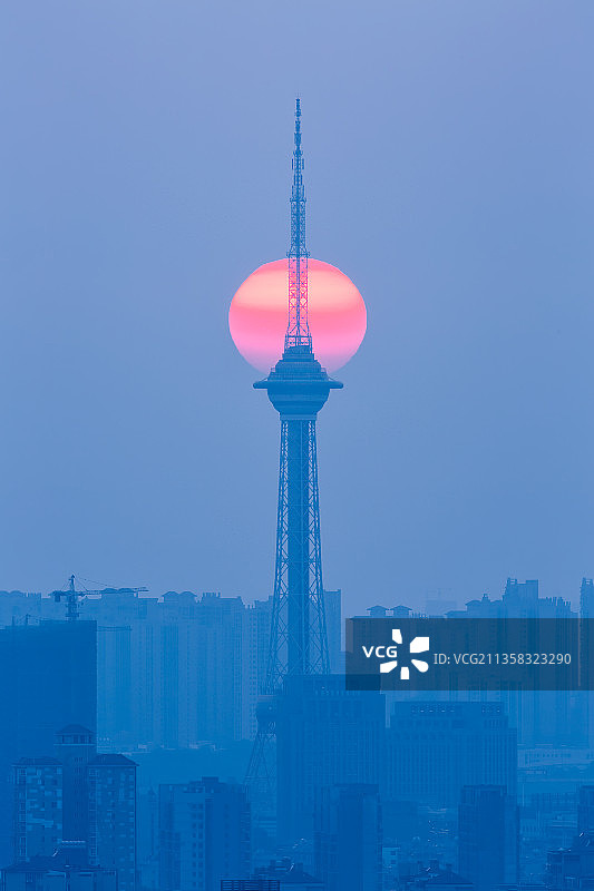 神农塔日出图片素材