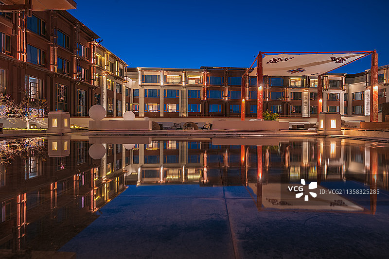 会所夜色图片素材