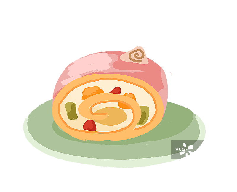 下午茶点心面包卷图片素材