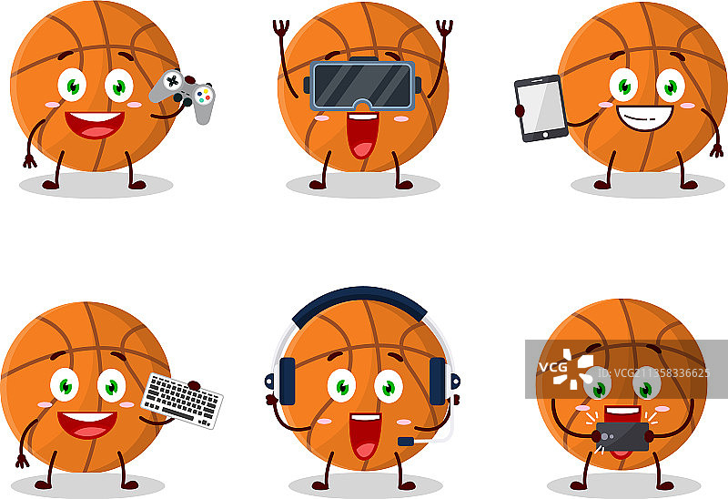 篮球卡通角色比赛图片素材