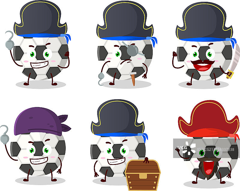 多种足球卡通形象图片素材