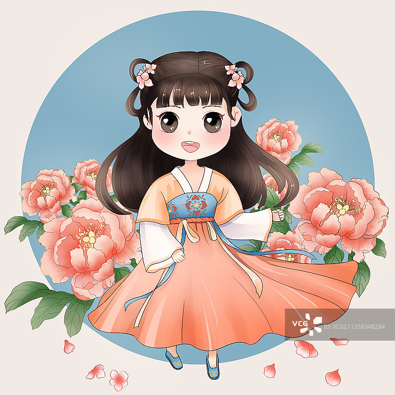 Q版中国风人物图片素材