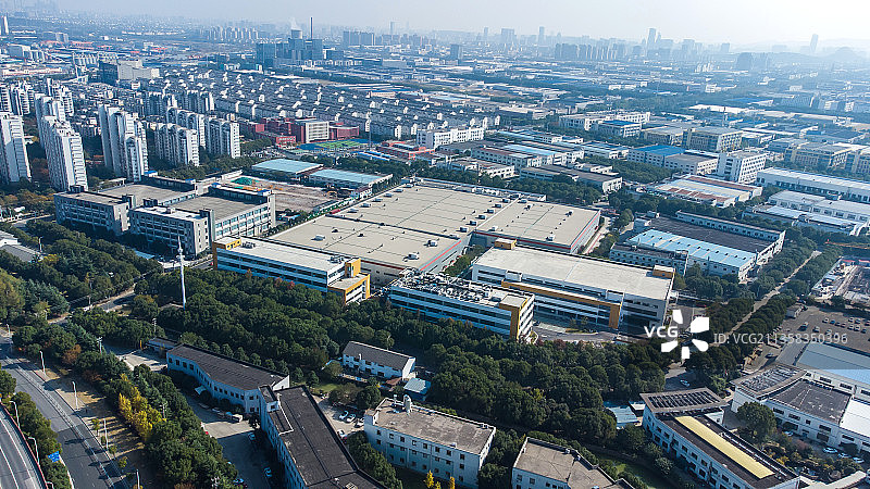 苏州新区高架桥学校办公楼工业园大运河等城市风景图片素材