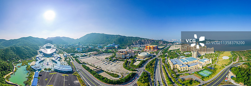 珠海横琴长隆国际海洋度假区外景航拍图片素材