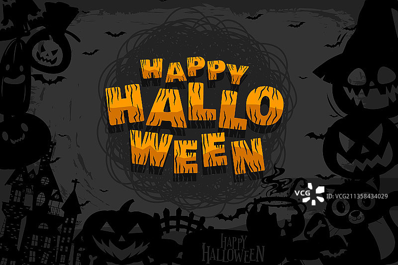 万圣节快乐不给糖就捣蛋海报图片素材