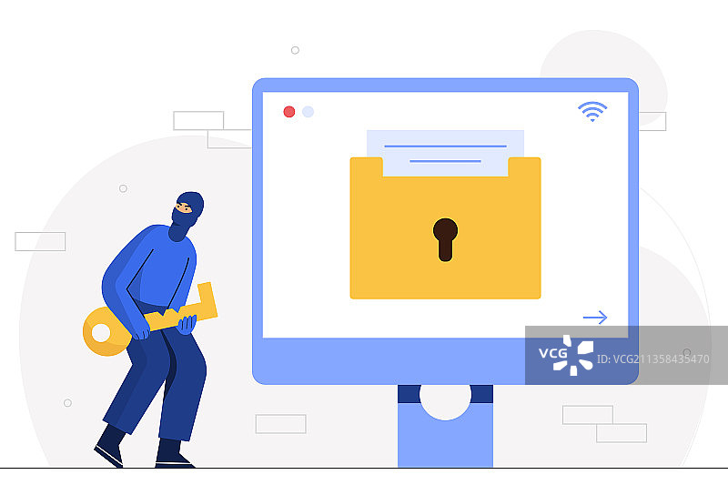 黑客正在窃取计算机商业信息图片素材