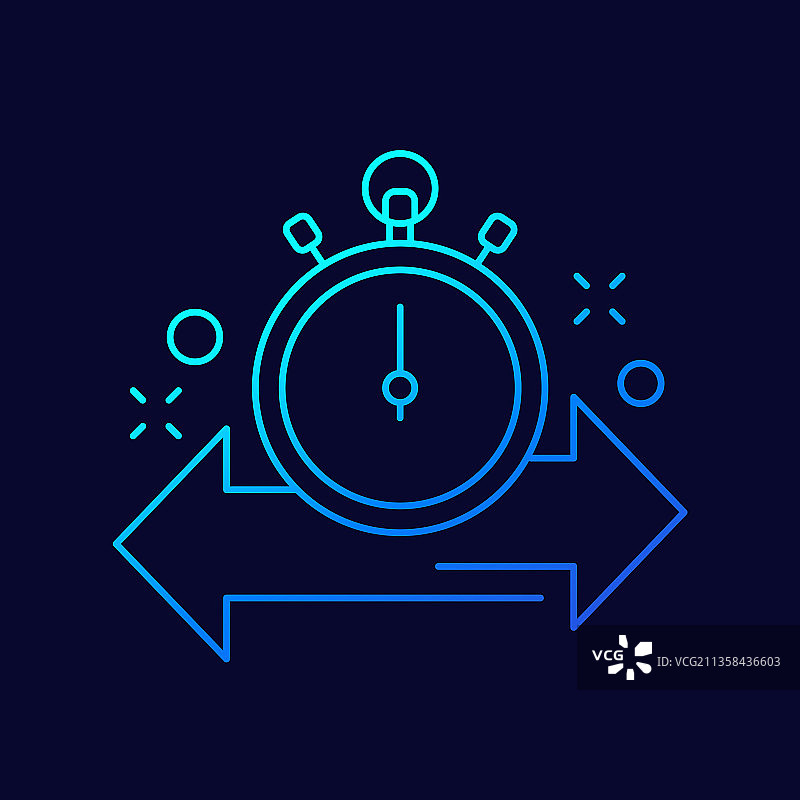 选择时间的细线图标图片素材