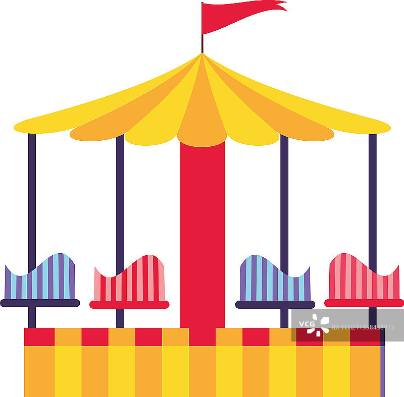 马戏团旋转木马图标图片素材