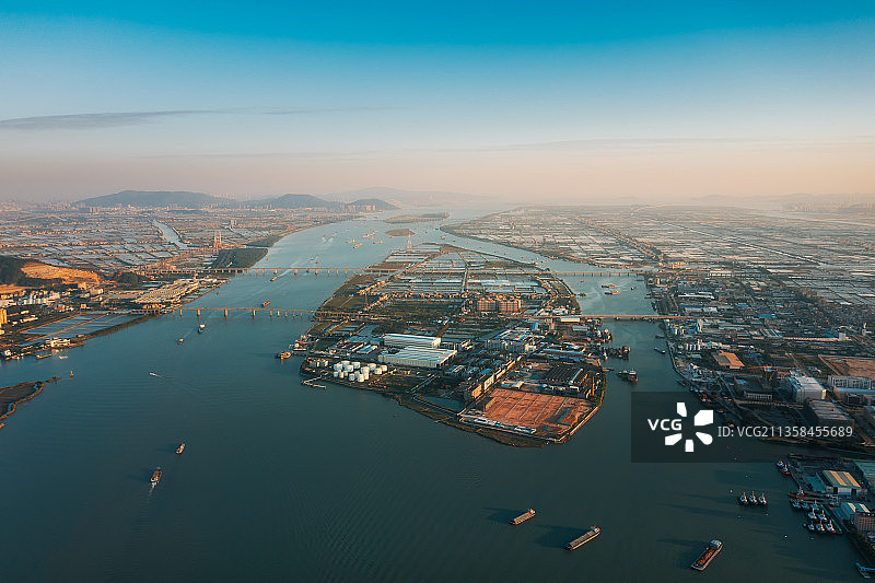 跨越西江的珠海斗门大桥图片素材