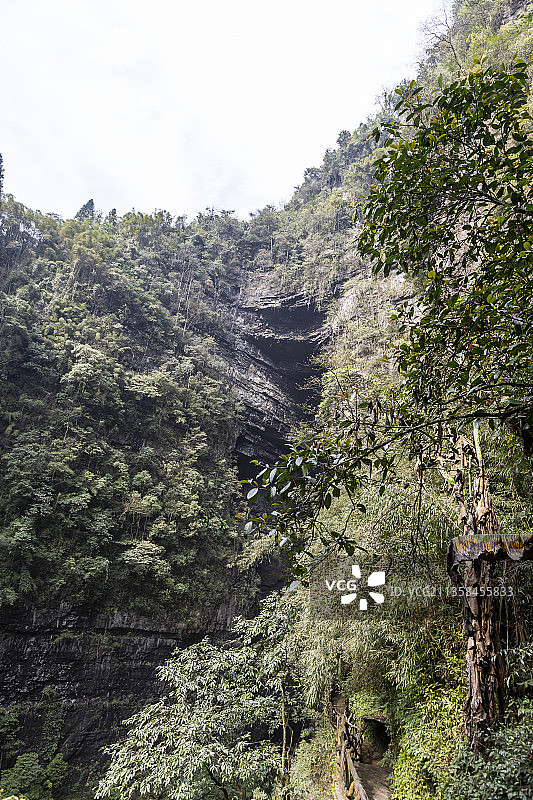 贵州省遵义市十二背后双河谷：景区一角图片素材
