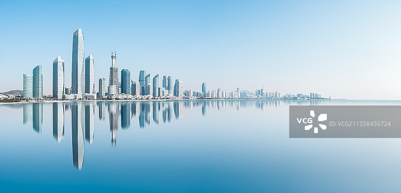 青岛城市风光全景图片素材