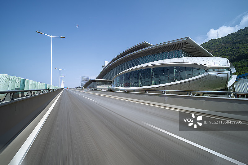 中国广东深圳前海疏港通道公路场景图片素材