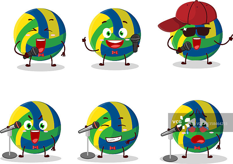 可爱的排球卡通设计概念图片素材