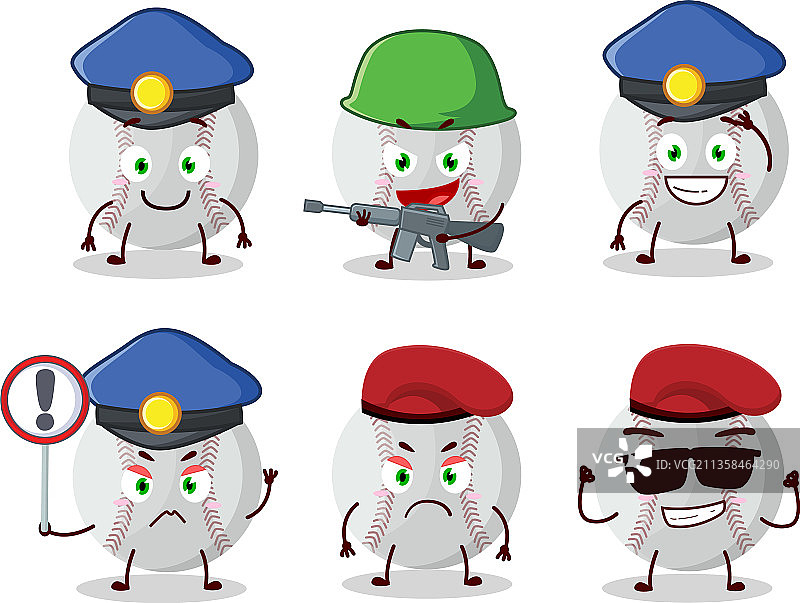 棒球吉祥物警察图片素材