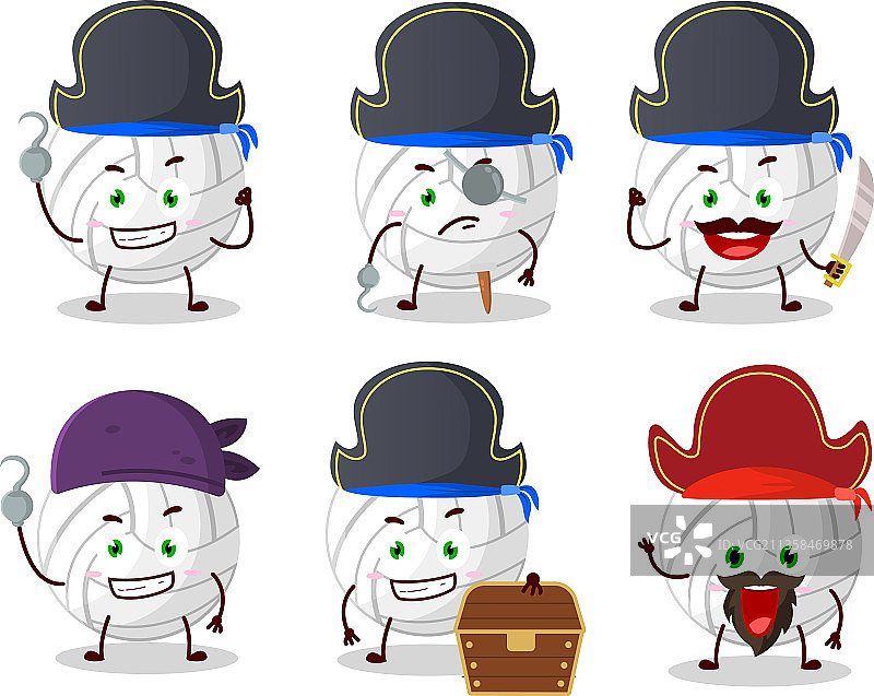 白色排球卡通形象图片素材