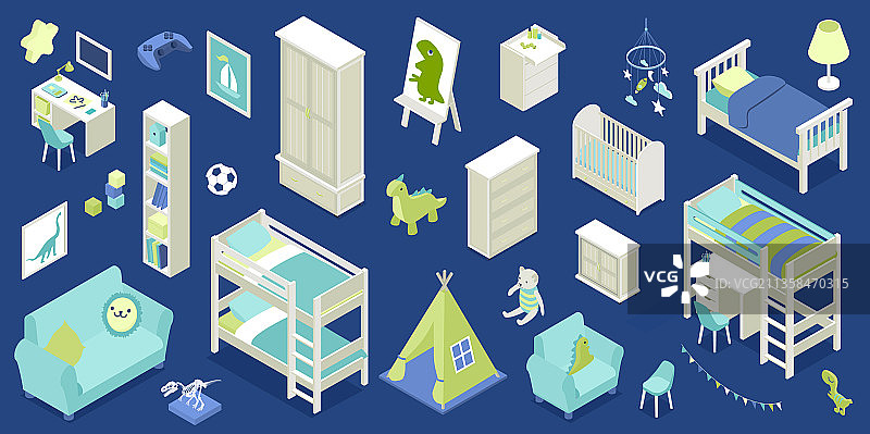 男孩的房间图片素材