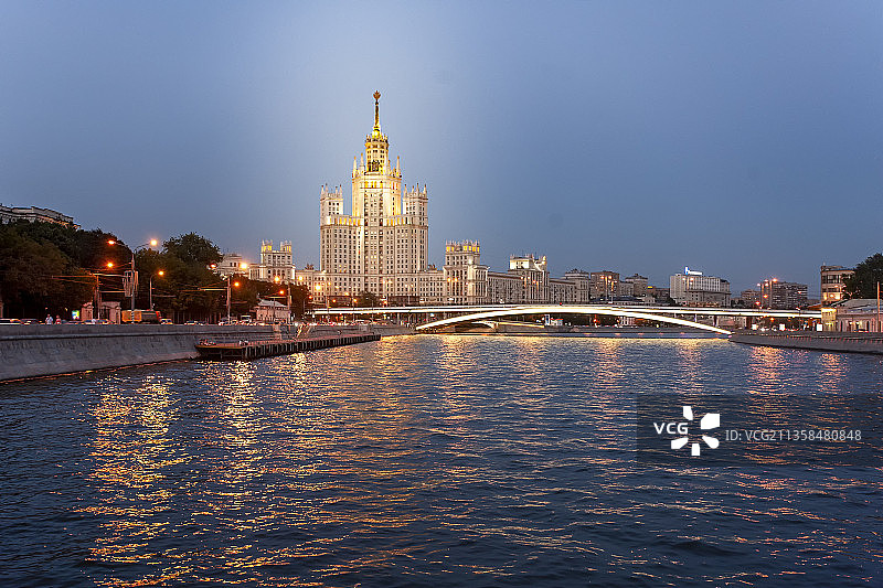 莫斯科伏尔加河沿河风景图片素材