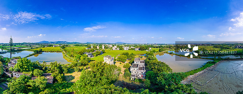 开平自力村碉楼全景图片素材