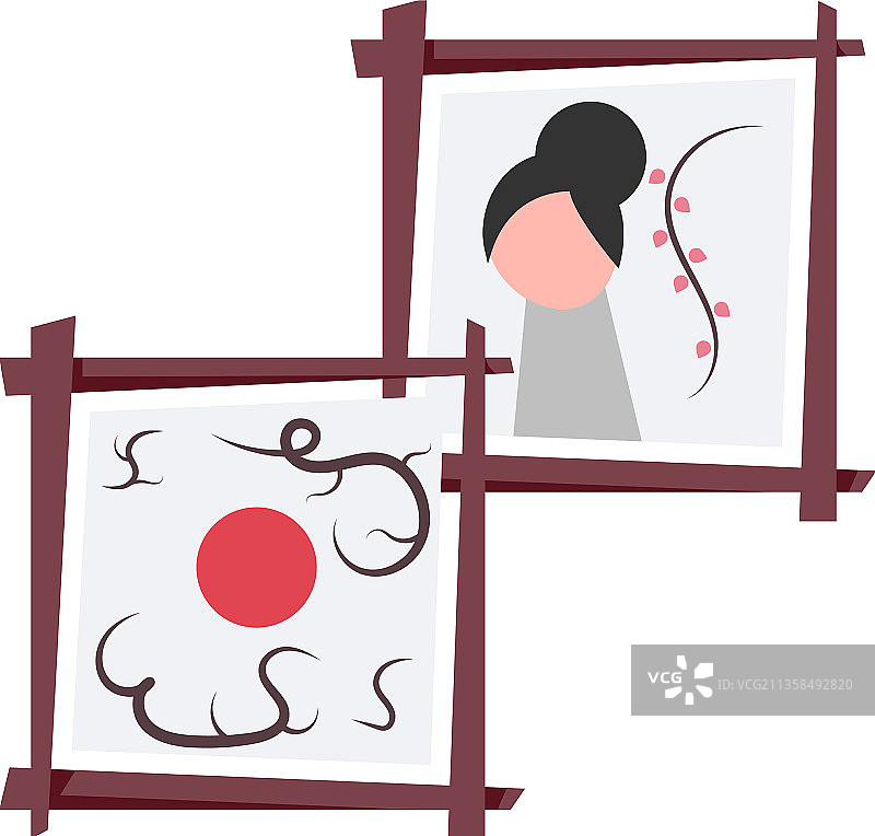 寿司店绘画作品图片素材