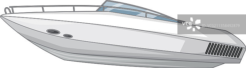 白色背景下的快艇或摩托艇图片素材