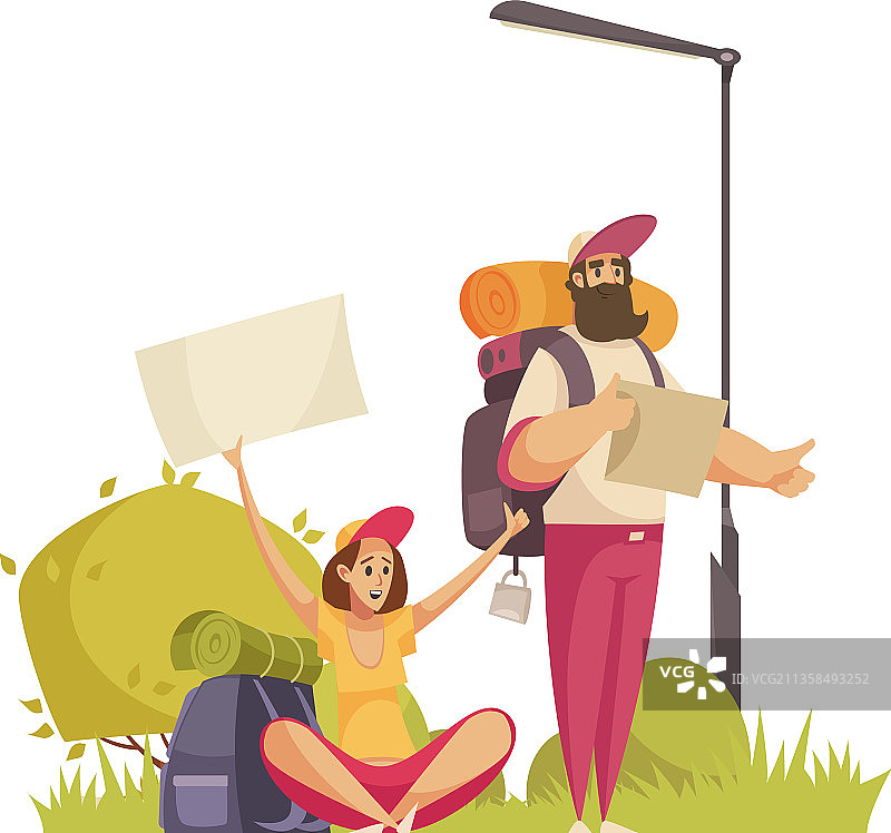 城市搭便车人群图片素材