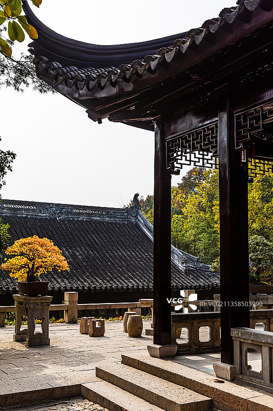江苏苏州虎丘风景名胜区万景山庄图片素材