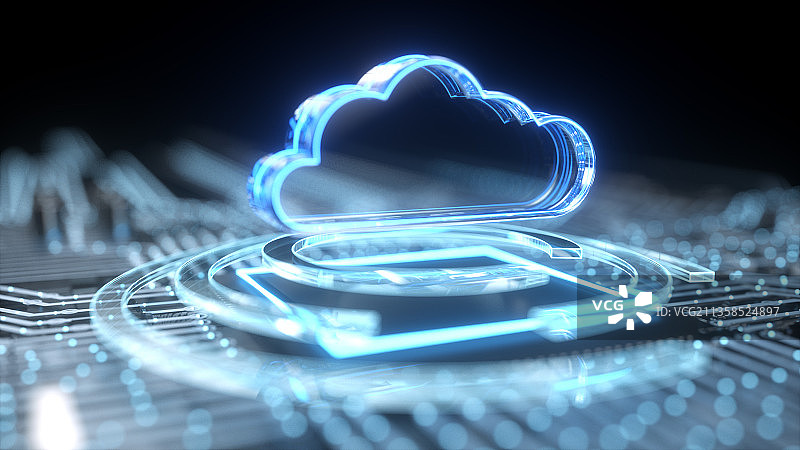 科技酷炫芯片场景图片素材