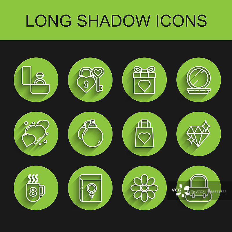 咖啡杯与三八妇女节书籍等线性图标图片素材