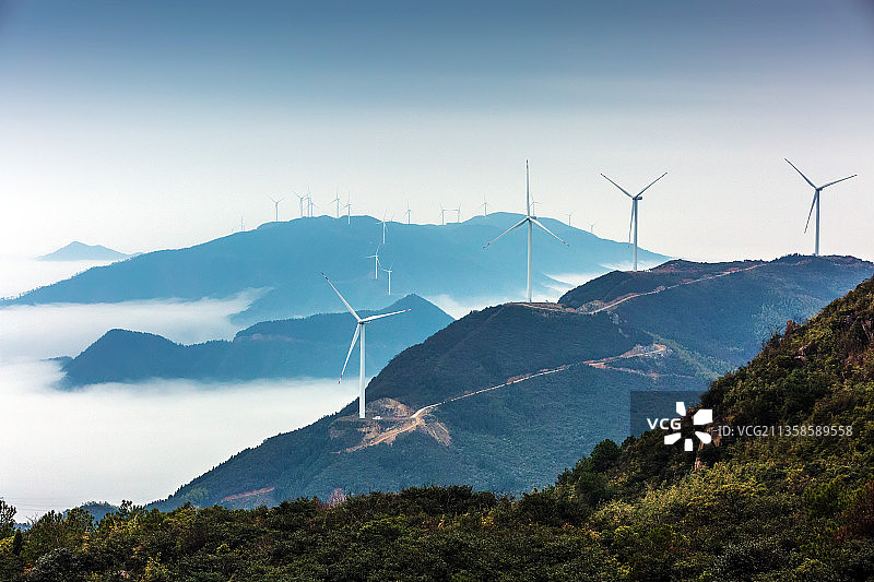 江西新干燥石山风电场图片素材