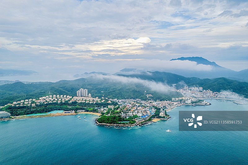 航拍深圳大鹏半岛图片素材