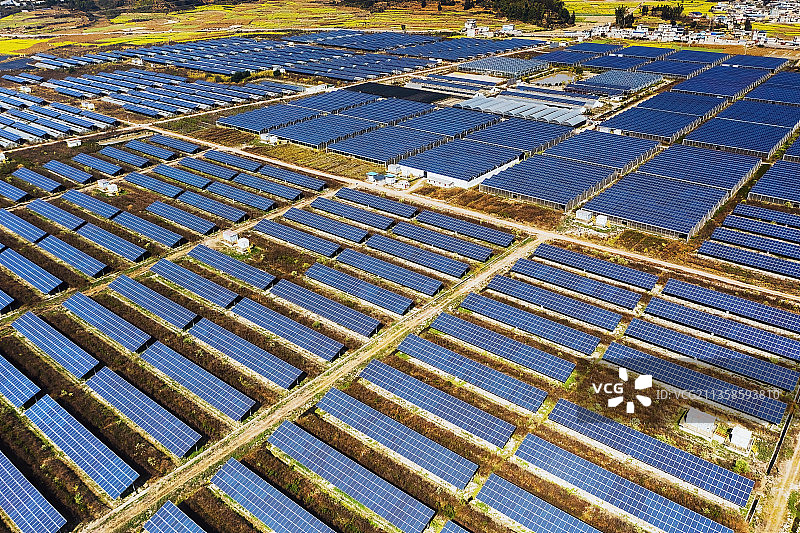 云南太阳能光伏发电站图片素材